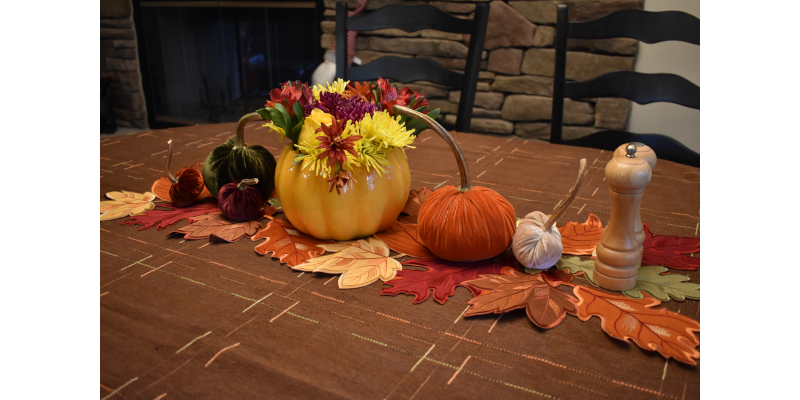 Thanksgiving Pumpkin Display- Gold, Olive, Burnt Orange, Plum